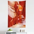 thumbnail image 1 of Canyon Tapestry, Scenic Photo of Caves in Reservation Antelope Canyon Arizona USA Pattern, Fabric Wall Hanging Decor for Bedroom Living Room Dorm, 5 Sizes, Vermilion Burnt Sienna, by Ambesonne, 1 of 1