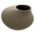 thumbnail image 3 of Bergamo Art 7 Inch Wide Modern Ceramic Vase for Flowers in Beige, 3 of 5