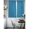 thumbnail image 4 of Sheer Curtains 72 Inches Long, Modern Pure Wave Ride Light Filtering Window Curtains for Living Room/Bedroom, Blue Rod Pocket Voile Sheer Curtain Drapes, 52"W x 72"L, 2 Panels, 4 of 9