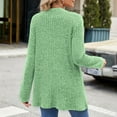 thumbnail image 5 of miqiqism Woman Soft Knit Cardigan Sweater with Pockets Lightweight Long Sleeves Sweaters Tops,Undaunted__Green,Large, 5 of 6