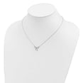 thumbnail image 3 of Sterling Silver Rhodium-plated 18" Bow Necklace, 3 of 3