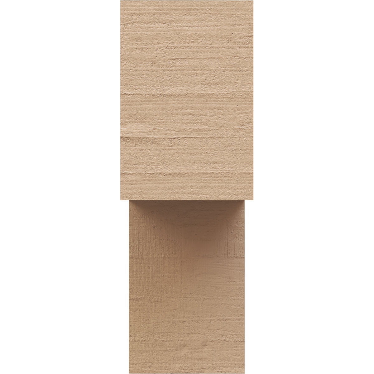 2"W x 4"D x 6"H Classic Chapel Hill Rough Cedar Woodgrain TimberThane Corbel, Primed Tan