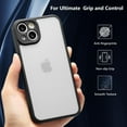 thumbnail image 3 of Matte Case Compatible with iPhone 13 Case,Slim Translucent Frosted Case Cover Hard PC Back Military Drop Protection Phone Case Skin-Friendly Case for iPhone 13 6.1-inch,Black, 3 of 13