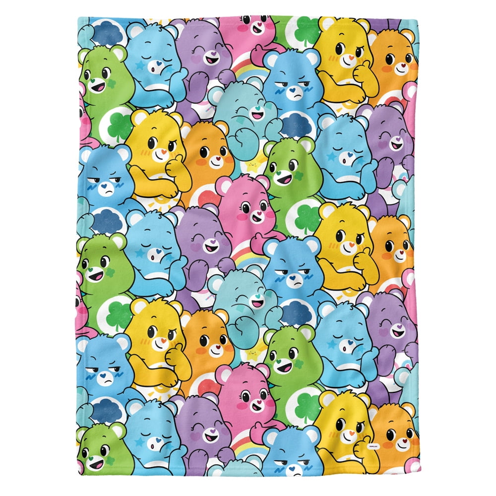 Care Bears Blanket, 30x40 Very Many Bears Pattern Soft Fleece Baby