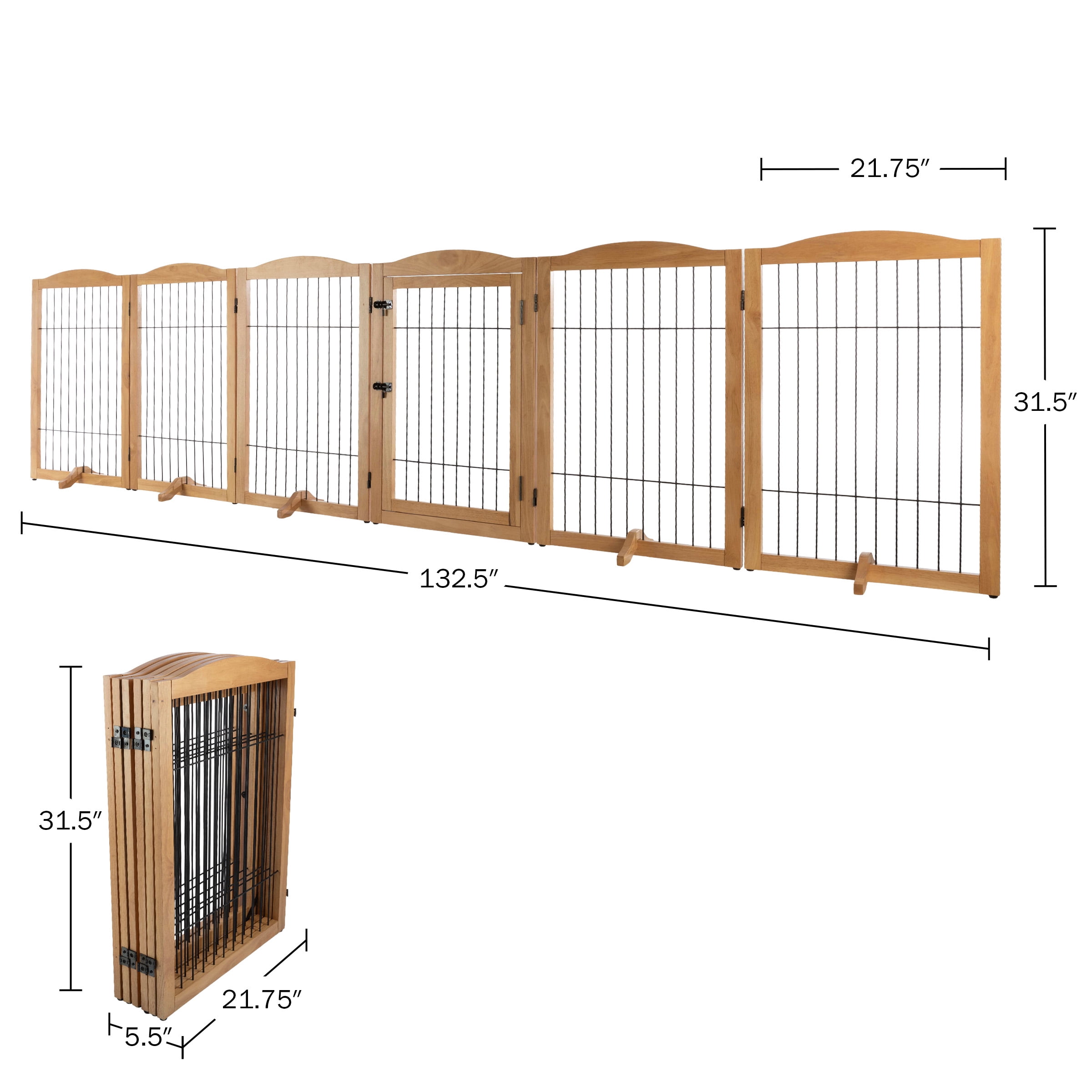PETMAKER Extra Wide Freestanding Foldable Dog Gate