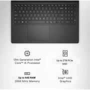Dell Inspiron 15 3530 Laptop 15.6 Touchscreen, Intel Core i5-1334U, Webcam, HDMI, Wi-Fi 6, Windows 11 Pro, Black - 16GB RAM | 1TB PCIe SSD)