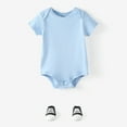 thumbnail image 5 of PatPat Baby Boy Clothes 3-Pack Baby Rompers Dinosaur Solid Color Short Sleeve Cotton Romper, 中性宝宝0-3月, 5 of 8
