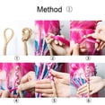 thumbnail image 5 of Rallonge Dreadlock Ombrée pour Cheveux Hip-Hop Synthétique Résistante à la Chaleur Crochet Tressage Fait Main Rallonge Torsadée Tressage pour Femmes Noir Foncé 20”-35 g, 5 of 5