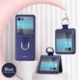 thumbnail image 2 of Phone Case Compatible with Motorola Razr+/ Motorola Moto Razr Plus 2023 with Ring, Shockproof Protective Phone Case Cover for Motorola Razr 40 Ultra QHZH-Royal Blue, 2 of 12