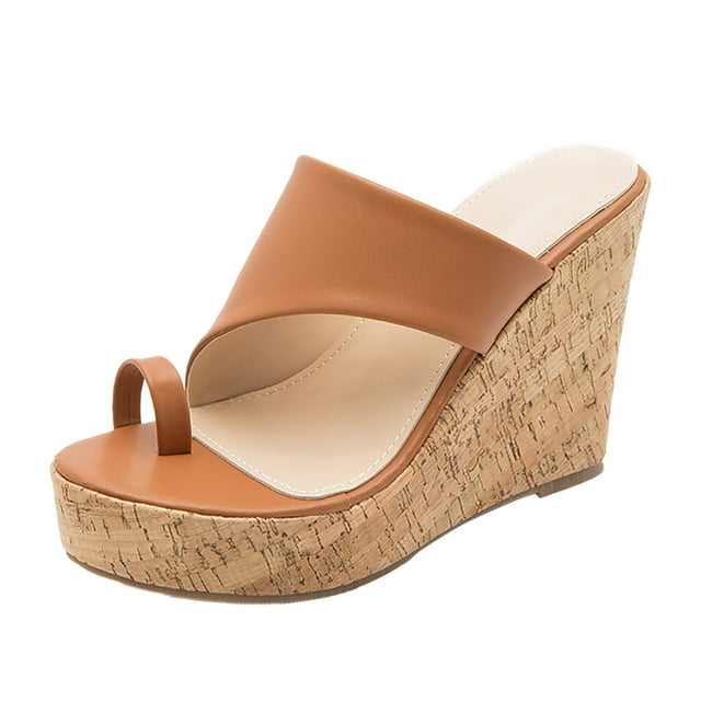 eczipvz Chaussures pour Femmes Sandales d'Été à Enfiler Plateforme Compensée Sandales à Talons Décontractées Confortables, Transparent