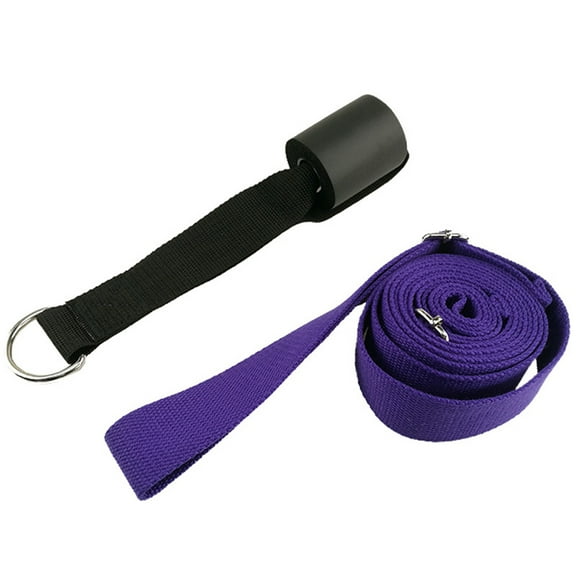 Mizh Durable Yoga Strap Cotton Exercise Straps for Yoga Stretching General Fitness (Deep Purple)