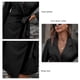 thumbnail image 4 of Vestido Con Cinturón, Elegante Vestido De Manga Larga Con Cuello En V, Color Puro Suave Para Ir De Compras Y Citas ANGGREK  Otros, 4 of 5