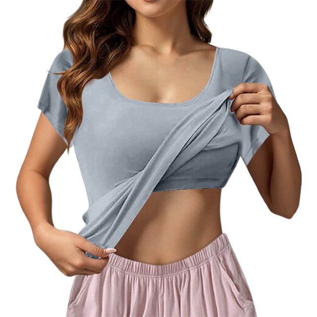 Women's Seamless Bralette Tank Top With Built In Cups