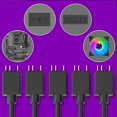 thumbnail image 2 of Cooler Master Câble Diviseur RGB 1to5 Adressable Câble de Branche RGB Mfx-Awhn-1nnnn5-R1 FN1354, 2 of 3