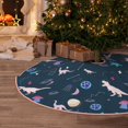 thumbnail image 5 of Bingfone Christmas Tree Skirt Mat Christmas Decoration Interior 48" -Space Dinosaur, 5 of 6