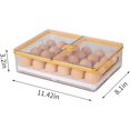 thumbnail image 4 of Nevera Caja De Almacenamiento De Huevos, Nevera De Plástico Caja De Huevos De Almacenamiento 24 Cesta De Huevos, Nevera Contenedor De Almacenamiento De Huevos Con Cubierta Antipolvo Y Asa (Amarillo),1 Afortunado Sencillez, 4 of 5