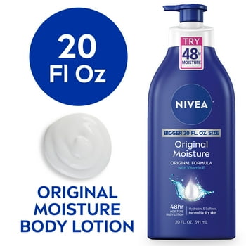 NIVEA Original Moisture Body Lotion with  E, 20 Fl Oz Pump Bottle