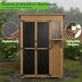 thumbnail image 6 of 51" L Outdoor Storage Cabinet Waterproof with Shelves, Outside Storage Shed Backyard Tall Cabinet with Fold-Out Table for Patio, Garage, Garden, Pool Accessories Storage, 6 of 7