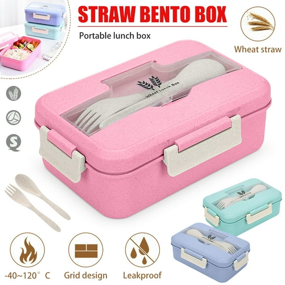 SAYLITA Bento Lunch Box Leak-proof Eco-Friendly 1200 ML Bento Box Food Storage Lunch Containers with Spoon & Fork for Adults Women Men Kids