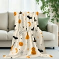 thumbnail image 3 of Flannel Blanket, Halloween Pumpkin Blanket, Machine Washable Soft Warm Blanket, Office Living Room Sofa Air Conditioner Blanket, Halloween Gift, 3 of 4