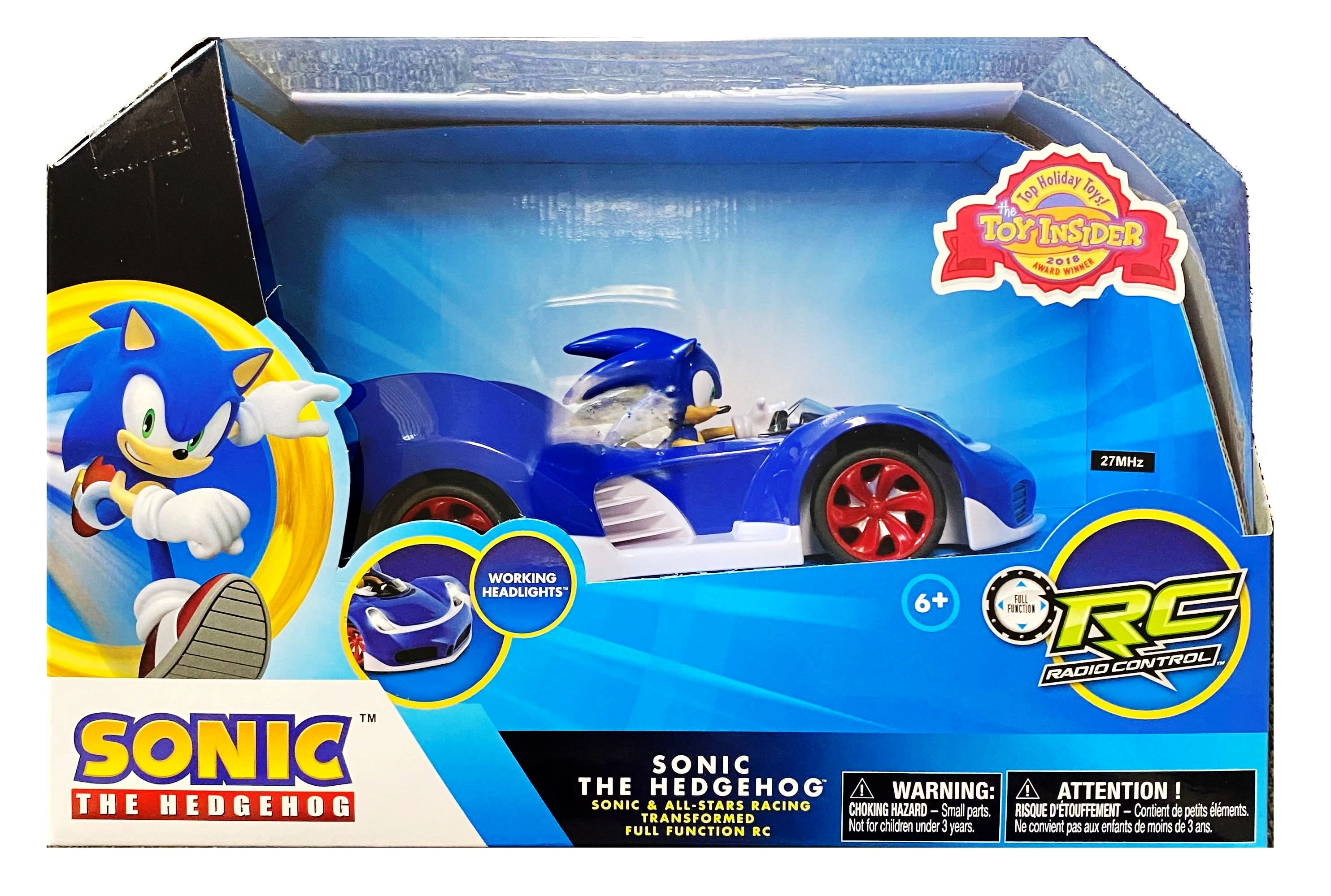 Wireless RC Sonic SSAS R2 Race Car with Lights Perfect Birthday Gift for Kids 
