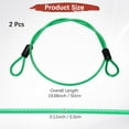 thumbnail image 3 of Cable de Seguridad Uxcell con Asas [2Pcs] - 1.64ft / 19.7 Pulgadas Cable de Seguridad para Candado de Equipaje de Acero Inoxidable para Bicicletas y Equipaje - [Verde], 3 of 6
