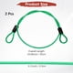 thumbnail image 3 of Cable de Seguridad Uxcell con Asas [2Pcs] - 1.64ft / 19.7 Pulgadas Cable de Seguridad para Candado de Equipaje de Acero Inoxidable para Bicicletas y Equipaje - [Verde], 3 of 6