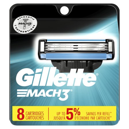 Gillette Mach3 Men's Razor Blades, 8 Blade Refills