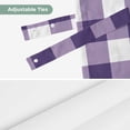 thumbnail image 6 of Purple Checkered Tie Up Valance Curtains for Windows, Kitchen Curtains Window Shades, Farmhouse Buffalo Plaid Light Filtering Roman Curtain Valances for Bedroom/Bathroom/Cafe 42"x12", 6 of 9