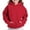 Red, variant on Busydd Girls Boys Hoodies 4-14 Years Solid Color Long Sleeve Hooded Sweatshirts Casual Comfy Loose Unisex Boys Girls Clothes Fall Sweatshirts with Pockets
