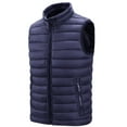 thumbnail image 2 of WRKEKC Mens Puffer Vest Solid Color Cotton Gilet with Zipper Pockets Sleeveless Casual Outerwear Fall Winter Lightweight for Men, 2 of 9