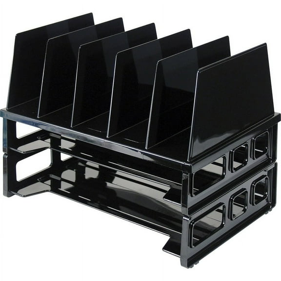 Officemate Tray/Sorter Combo - 5 Compartment(s) - 10.3" Height x 13.5" Width x 9.1" Depth - Desktop - Stackable - 1 / Pack | Bundle of 2 Packs