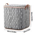thumbnail image 3 of SLYNSHome Large Quilt Storage Cubes, Moving Clothes Bin Foldable Organizer Basket with Lid Zipper and Handles Divider For Home, Nursery,Dormitory,School Storage Bag (M), 3 of 5