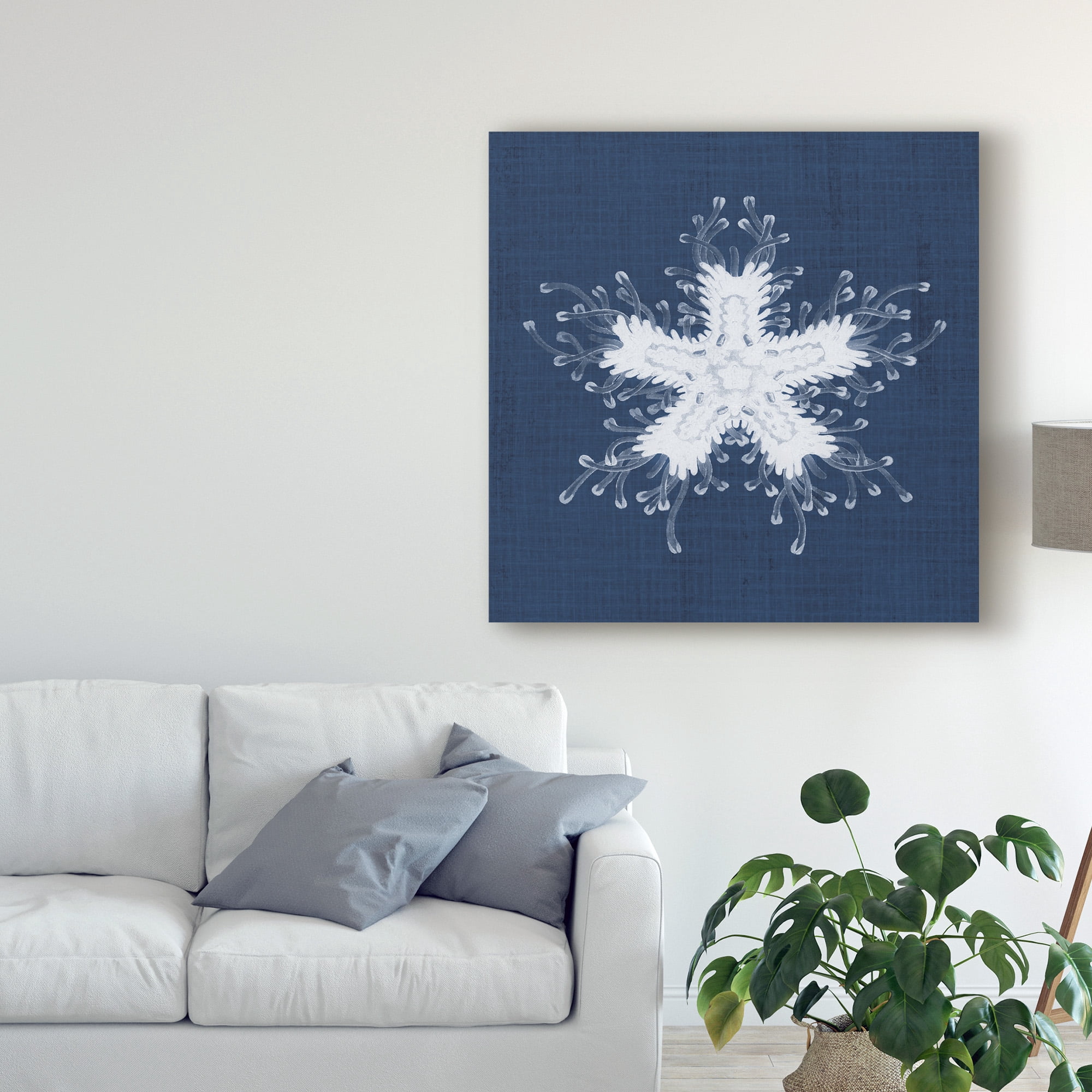 Trademark Fine Art 'Sea Anemone on Indigo III' Canvas Art by Vision Studio