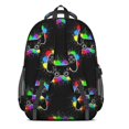 thumbnail image 3 of Game Controller Black Pattern Backpack for School, Cute School Bag with Adjustable Shoulder Straps and Padded Back, 16.9"x12.6"x5.9", 3 of 4