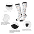 thumbnail image 6 of Daiia Sports Socks Tulips Flowers Printed Novelty Crew Socks for Men Women Knee High Socks Cotton Socks Soft & Breathable Support Unisex Socks, 6 of 9