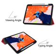 thumbnail image 5 of Dteck Slim Fit Case For iPad Pro 12.9 inch 2020 4th Generation with Built-in Pencil Holder, [Support Apple Pencil Wireless Charging] Tri-Fold Stand Magnetic Flip Auto Wake Sleep Case CoverRed, 5 of 9