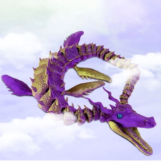 Figura articulada de cristal de 41 cm con dragón, ideal para decorar el hogar, la oficina y el escritorio.