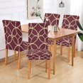 thumbnail image 2 of Yayeee 2 Pack Dining Chair Covers Stretch Parson Chairs Slipcovers Seat Protector, Red Circles, 2 of 6