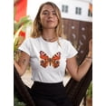thumbnail image 2 of Vivid European Peacock Butterfly T-Shirt Women -Image by Shutterstock, Female x-Large, 2 of 4