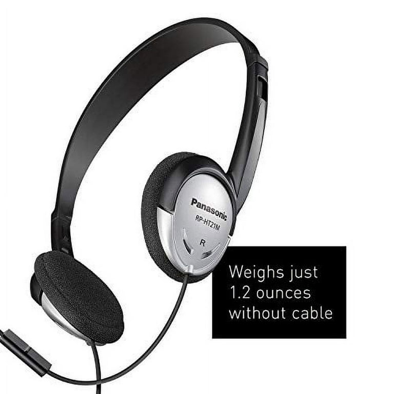 XBS Headphones On-Ear Silver) Lightweight Panasonic Microphone and with (Black & - RP-HT21M