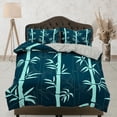 thumbnail image 1 of Botánico Juego de Funda Nórdica Lucky Bamboo, Verde Colcha Dormitorio Juego de Ropa de Cama, 1 of 4