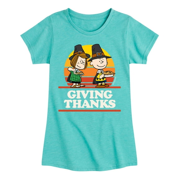 Peanuts - Giving Thanks - Toddler And Youth Girls Short Sleeve Graphic T-Shirt