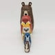 thumbnail image 3 of Juego de 5 muñecas rusas de madera para anidar, manualidades de madera con osos del bosque, 3 of 5