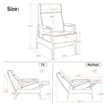 thumbnail image 4 of MCombo Pushback Recliner Chair Sofa, Adult Accent Chair with Fabric and Solid Wood, for Living Room, Bedroom (Coffee), 4 of 9