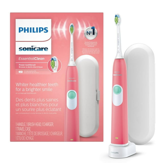 Philips Sonicare EssentialClean, Rechargeable Electric Toothbrush, Pink, HX6231