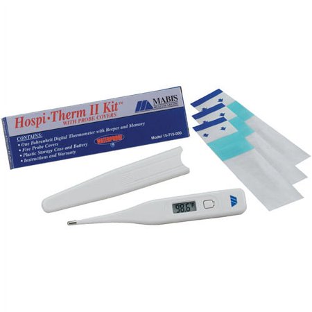 Mabis Digital Thermometer for Fever, Oral, Rectal Thermometer for Babies, Kids and Adults, Hospi-Therm II Medical Thermometer Kit
