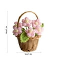 thumbnail image 3 of Yonrjhukm Hand Woven Basket with Artificial Flowers, Perfect Gift or Decorative Ornament, Romantic Valentine's Day Floral Craft, Long Lasting & Handcrafted Bouquet Display, 3 of 6