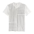 thumbnail image 1 of INC Playera grÃ¡fica dividida con rayas de pino para hombre, blanca, pequeÃ±a I-N-C Camiseta grÃ¡fica, 1 of 2