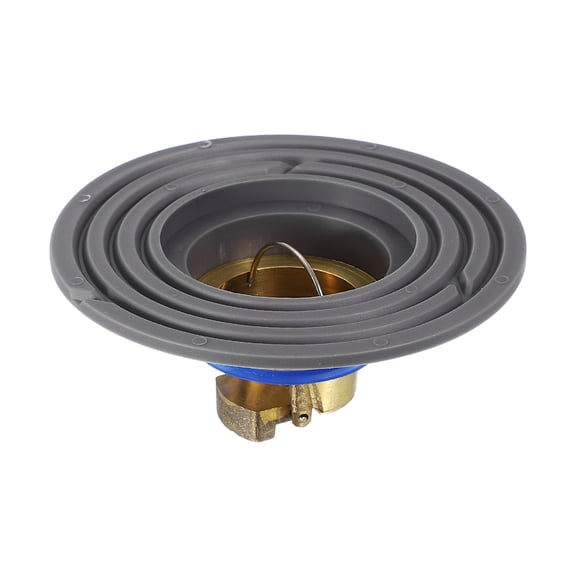 Uxcell Odor Proof Floor Drain, Brass Floor Drain Cover with Rubber Adaptor Shower Plug Drain Backflow Preventer Suitable for 2-3.9" Caliber Pipes Tubes Bathroom Kitchen, Gray Gold